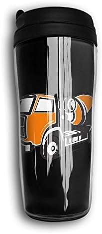 Travel Mug Concrete Mixer Truck Logo Abstract Glass Texture Coffee Cup For Home Office School