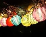 Goothy 10 Pack Multicolor Lantern String Lights