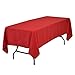 Remedios Rectangle Tablecloth 60x102 Inch - Washable Polyester Table Cloth for 6 Foot Table - Wrinkle Free Dinner Tablecloth for Wedding Party Restaurant Banquet Tables, Red Table Cloths