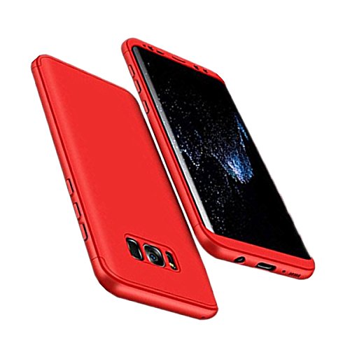 Samsung Galaxy S8 Plus Case Vanki 3 in 1 Hard PC Full Coverage Protective Cover (Samsung Galaxy S8 Plus, Red)