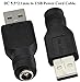 AAOTOKK USB 2.0 A Male to Male Adapter, 5.5x2.1mm Female to Male DC Power Adapter, 2 Pack