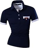 jeansian Men's Slim Fit short Sleeves Casual POLO Tee T-Shirts U012