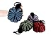 Mooker 4 Pack with Four Colored Loofah Mesh Pouf Set,Bath Sponge for Exfoliating Scrub