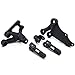 Krator BFR004-B (Front) Foot Rests Kit for Suzuki 600 2006-2010 / GSXR 750 2006-2008 Frame Fitting Stay Footrests Step Bracket Assembly, Black
