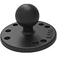 National Products RAM-B-202U Ram Marine Electronic 1-Inch Aluminum Ball Mount with Pinlok Base, Black Finish