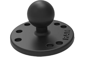 National Products RAM-B-202U Ram Marine Electronic 1-Inch Aluminum Ball Mount with Pinlok Base, Black Finish