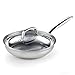 Cook N Home Stainless Steel Fry Lid, 3-Quart 10-Inch Saute Pan, Silver