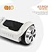 CHO Electric Self Balancing Dual Motors Scooter Hoverboard with Built-in Speaker and LED Lights - UL2272 Certified (4.5 Inch White)
