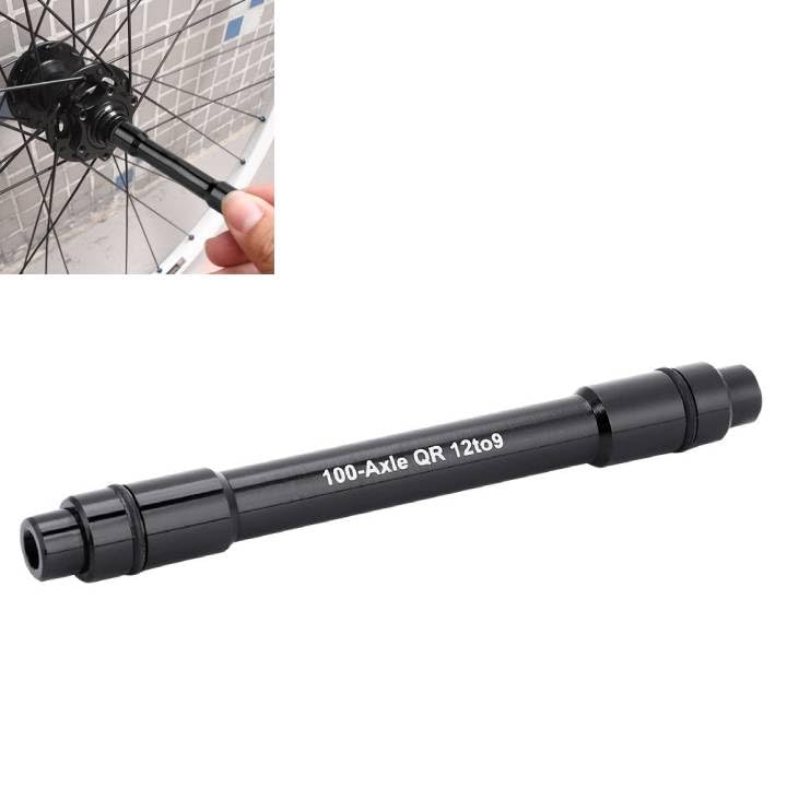 Thru Axle Adapter,Bicycle Bike Thru Axle Hub Adapter 12mm to 9mm Quick Release Skewer(黑色)