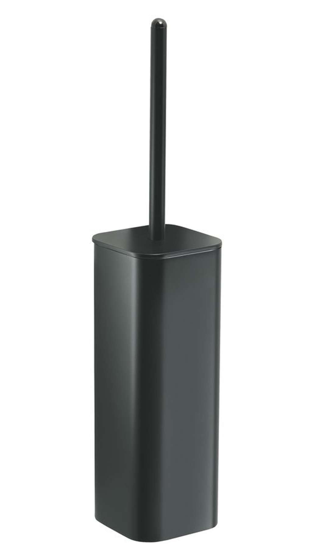 Gedy Brush Holder, Metal Stainless steel Cromall, Black/White, 8X 9,9X 38,4