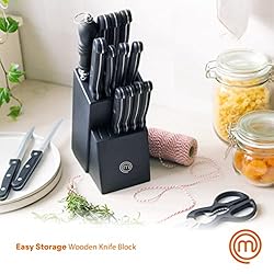 MasterChef Knife Block Set of Kitchen Knives, Large