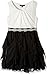 My Michelle Girls' Big Sleeveless Dress with Pleating at Neckline, Beaded Waistband, and Tiered Bottom