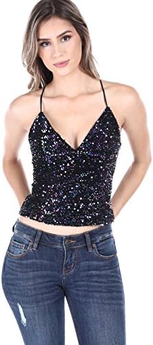 Salt Tree Women's Sequence Crossover Back Strap Top, US Seller