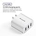 Wall Charger, Amoner 2Pack 15W 3-Port USB Charger Cube Portable Travel Wall Charger Plug for iPhone Xs/XS Max/XR/X/8/7/6/Plus, Pad Pro/Air 2/Mini 2, Galaxy9/8/7, Note9/8 and More