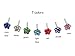 Shuning 20G 24Pcs Straight Nose Pin Stud Rings Stainless Steel Bone Bar Crystal Flower Piercing Jewelry Case