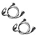 Lot 2 x Coodio G-Shape Earpiece Police Security Headset inline PTT Mic Microphone For 2 Pin Motorola, Hytera 2 Way Radio Walkie Talkie