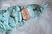 Sleep Sack For Toddlers,Sunbona 2Pcs Newborn Baby Organic Cotton Blanket Swaddle Wrap Print Sleeping Bag Kids Headband Set (Blue)