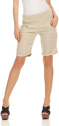 ZARMEXX Women's Linen Shorts Knee Breeches Bermuda Pants Short Slip Pants Knee Length (S, M, L, XL)