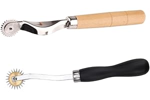 Cabilock Marking Wheel Tracing Wheel 2 Pcs Professional for Leather Fabric and Paper Crafts