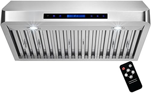 Golden Vantage 30" Under Cabinet Touch Control Stainless Steel Kitchen Cooking Vent Fan Range Hood w/ Remote Contorl