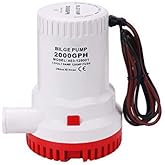 NovelBee 12V 2000 GPH Boat Marine Electric Submersible Bilge Pump Boat Marine Plumbing Electric Bilge Pump with Hose ID 29mm 