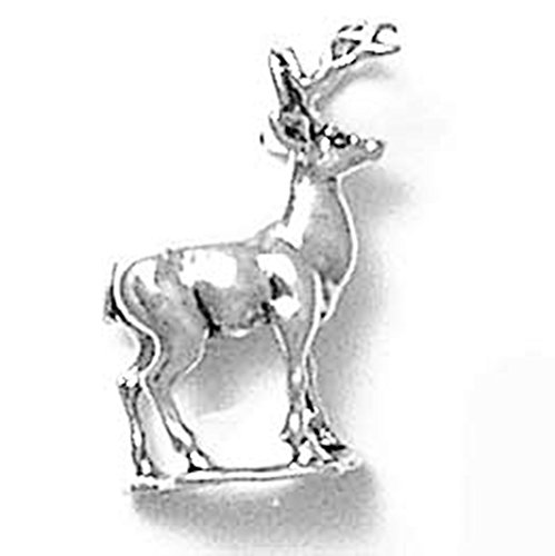 925 Sterling Silver Deer Charm Pendant Elk Bambi Caribou Reindeer