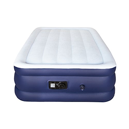 Air Mattress with Built-in Electric Pump, Sable Raised Blow up Inflatable Airbed with a Storage Bag , Height 18 Inches for an Adult, Twin Size