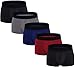 ASERLIN Men's 5-Pack Boxer Briefs Underwear Men's Pure Cotton U Convex Underwear 2B1G1B1R-L