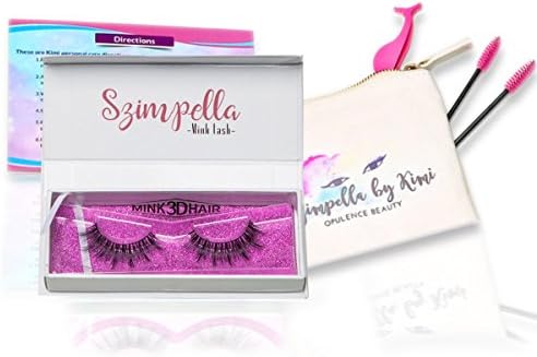 100% 3D Mink Eyelashes CRUELTY FREE Sensually Desirable Eyelash Kit Szimpella by Kimi