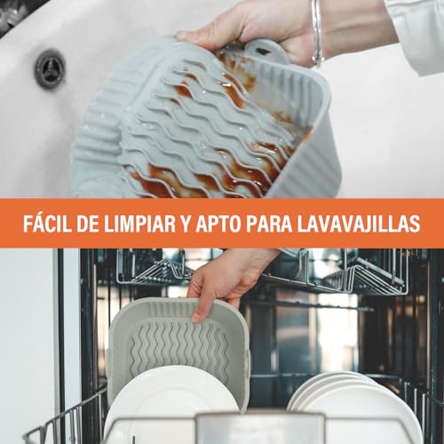 GALASALA Silicona para Freidora de Aire 6 Pcs, Moldes para Freidora Aire | Accesorios para Freidora de Aire Set Completo con Silicon, Brocha, Guantes y Pinzas para Cocina con Freidora Eléctrica