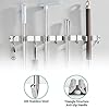 Broom-Mop-Stainless-Steel-Holder-Wall-Mounted-for-KitchenGarden-Garage-Office-Laundry-Bathroom-2-Racks-3-Hooks Broom Mop Stainless Steel Holder Wall Mounted, for Kitchen,Garden, Garage, Office, Laundry Bathroom (2 Racks 3 Hooks)