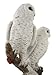 Things2Die4 Pair of Snow Owls on a Branch Statue