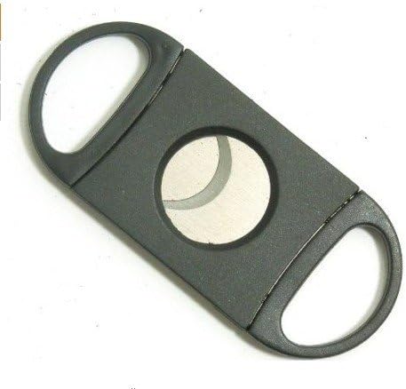 MAXFASHION Oval-Shaped Cigar Cutter, Double Cut Blade