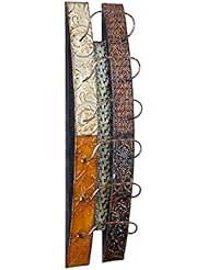 Southern Enterprises Adriano Wine Bottle Wall Mount Rack Storage - Holds 6 Bottles - All Metal Construction