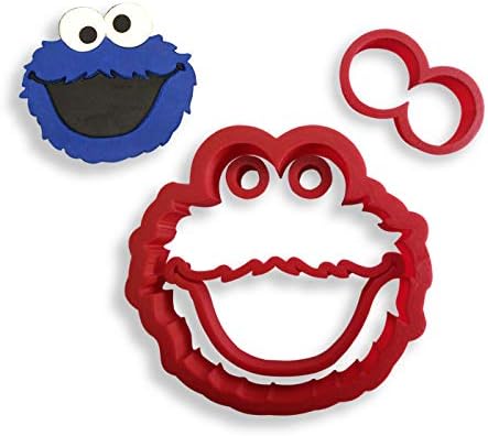 Sesame Street Cookie Monster Cookie Cutter Set - 4 inch. Made in USA