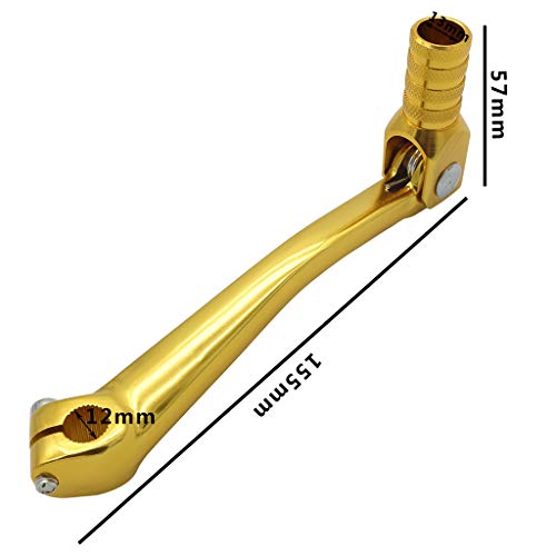 OTOHANS AUTOMOTIVE CNC Aluminum 2" Folding Gear Shifter Shift Lever for Honda XR50 CRF50 XR CRF 50cc 70cc 90cc 110cc 125cc Dirt Pit Bike (Yellow)