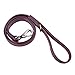 Moonpet Soft and Extra Strong Durable Real Genuine Full Grain Leather Dog Training Leash Lead - Premium Heavy Duty 4 ft x 0.9'' - Best for Medium Large X-Large Dogs Walking Running-Dark Brown