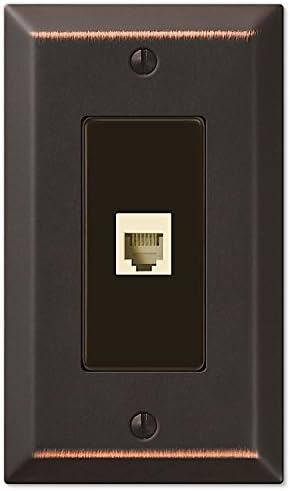Century Aged Bronze 1 Phone Jack with Hardware