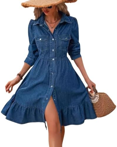 frye women's denim midi button front dress Frye Women's Denim Button Down Jean Midi Dress Long Sleeve SZ XS NWT