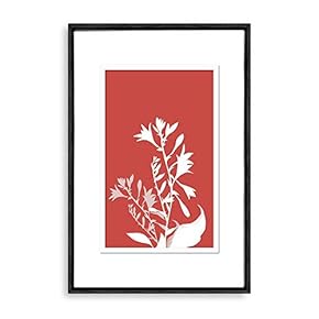 Framed Canvas Wall Art Abstract Flower Canvas Prints Home Artwork Decoration for Living Room,Bedroom - 16x24 inches