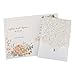 Doris Home Vertical Ivory Classic Style Wedding Invitations Cards Custom with Rhinestone & Laser Cut Flower (50)