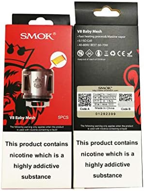 Authentic Smok TFV8 Baby Mesh Coil Pack of 5 (TFV8 Baby Mesh)
