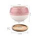 T4U 3 Inch Succulent Planters Pots Ceramic, Ball Shape Drainage Cactus Pots Window Boxes with Bamboo Tray, Set of 4