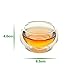 Home tea(TM) 50ml double layer glass teacup Handcraft Heat Resistant tea cup set of 4