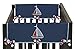 Nautical Nights Teething Protector Cover Wrap Baby Boy Crib Side Rail Guards - Set of 2