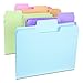 Smead SuperTab File Folder, Oversized 1/3-Cut Tab, Letter Size, Assorted Pastel Colors, 100 per Box (11961), Pack of 1