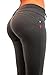 Premium Stretch Cotton Butt Lifting, Levanta Cola, Skinny Leg Premium French Terry Fashion Moleton in Asphalt Size S