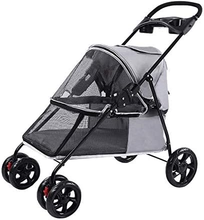 ポータブル折りたたみペットベビーカー バースデー 記念日 ギフト 贈物 お勧め 通販 小型四輪ベビーカーベビーカーアウト 耐震性耐久性に優れたトロリー子犬ジョガーキャリア マックスロード10キロ 旅行バギーベビーカーのために動物ジョガー