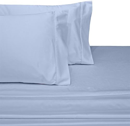 Deluxe and Super Soft Brushed Microfiber Attached Waterbed Sheet Set with Pole Attachment, 4 Piece California King Size, Blue