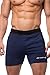 Jed North Men's Workout Gym Sweat Shorts Bodybuilding Running Shorts Blue